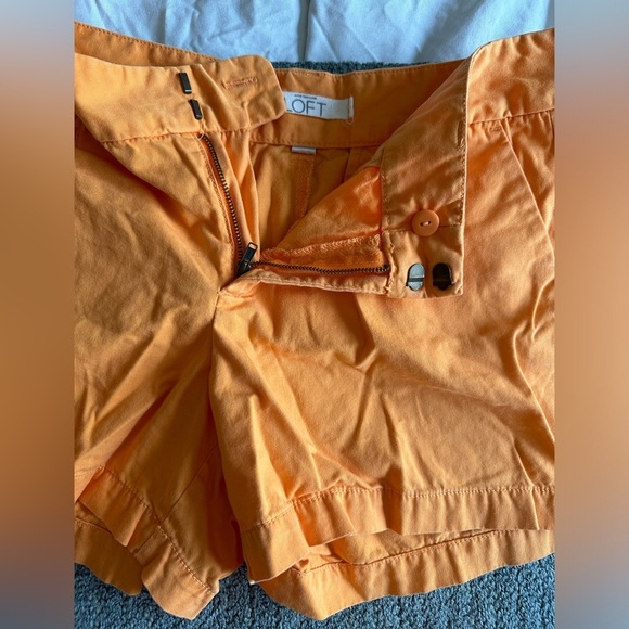 Loft Orange Chino Cotton Shorts - Picture 5 of 8